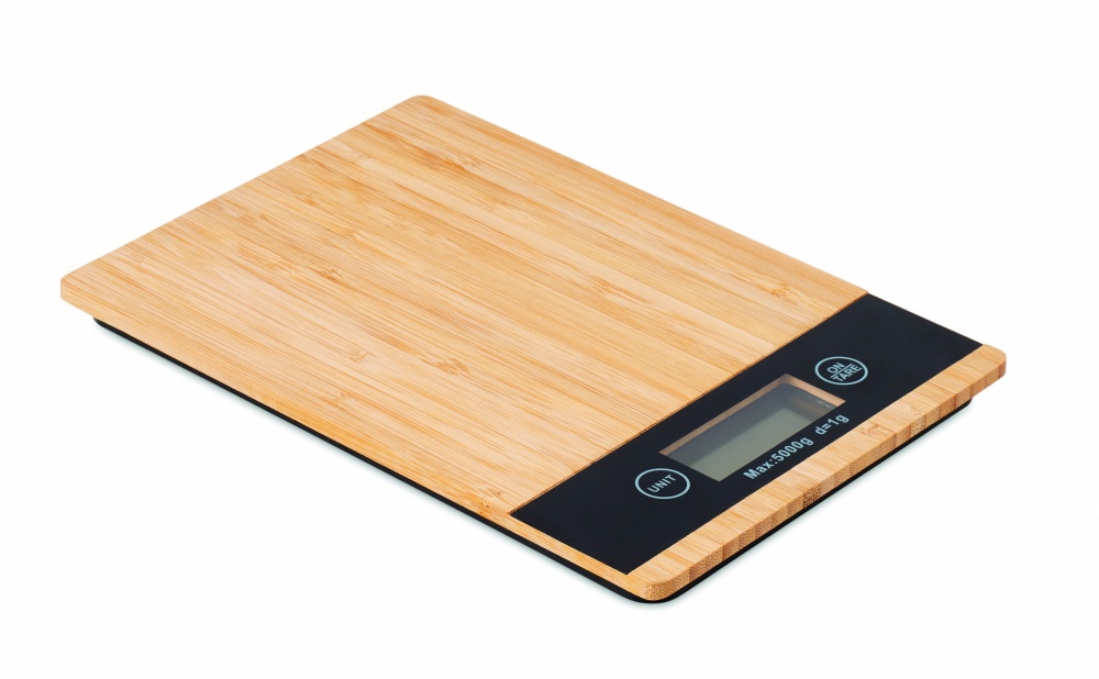 Logo trade promotional gift photo of: Bamboo digital kitchen scales